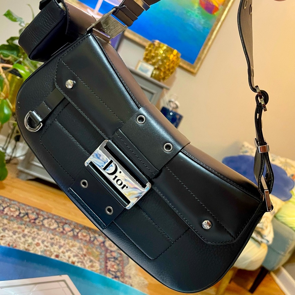Dior Black Leather Y2K Street Chic Bag